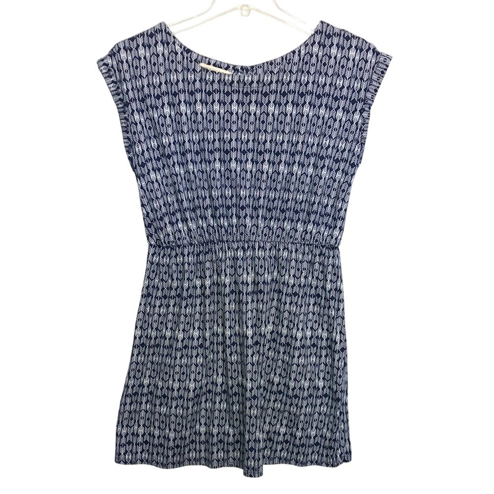 Canyon River Blues Sleeveless Dress Women's Large Boatneck Dolman Keyhole Back